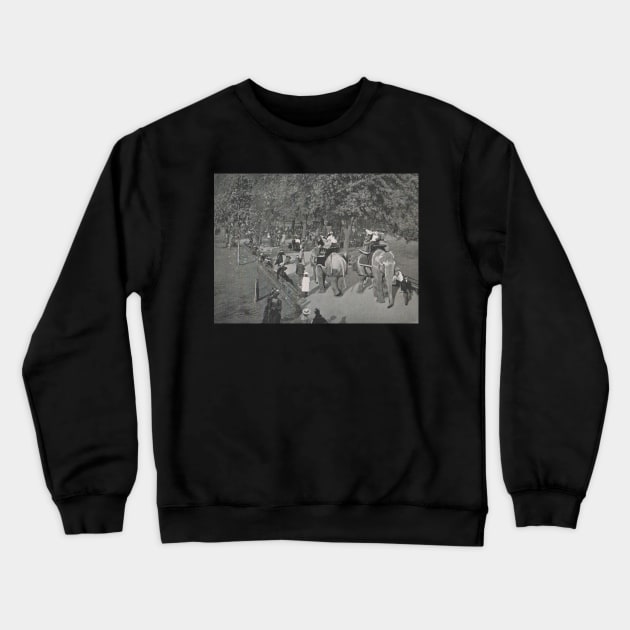 Elephant Rides 19th Century London! Crewneck Sweatshirt by Mickangelhere1